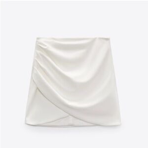 Zara | Drape Ruched Mini Skirt
